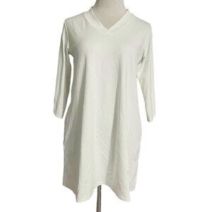 Sympli Size 6  Top Blouse White Tunic Liquid